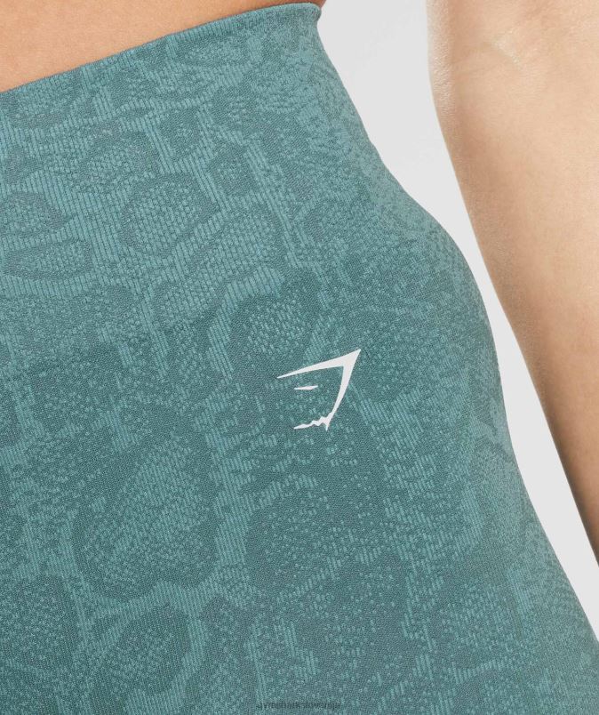 prilagodite brezšivne kolesarske hlače živali ženskeGymshark modra ledena gora/modra grom J00L254