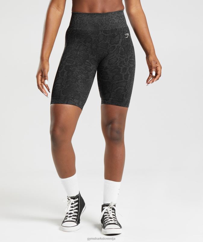 prilagodite brezšivne kolesarske hlače živali ženskeGymshark urbano siva/črna J00L223