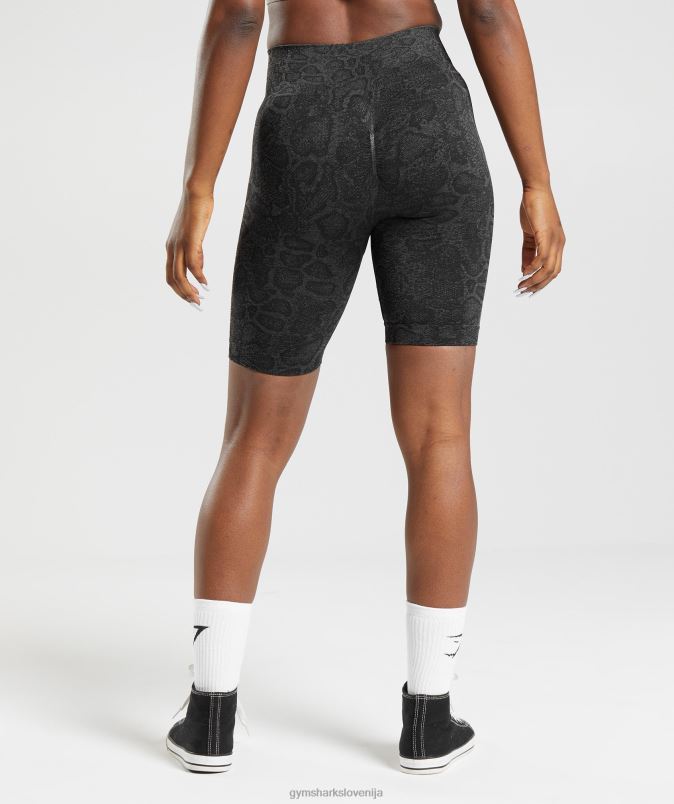 prilagodite brezšivne kolesarske hlače živali ženskeGymshark urbano siva/črna J00L223