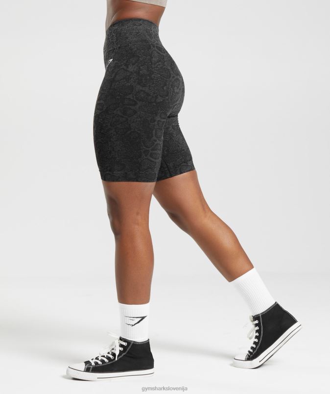 prilagodite brezšivne kolesarske hlače živali ženskeGymshark urbano siva/črna J00L223