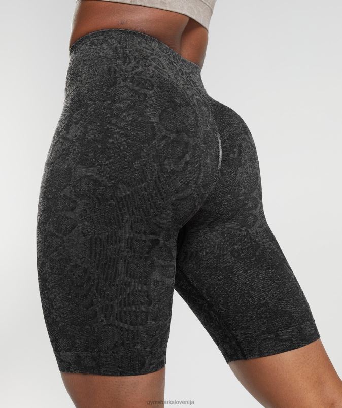 prilagodite brezšivne kolesarske hlače živali ženskeGymshark urbano siva/črna J00L223