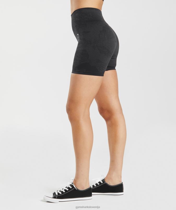 prilagodite maskirne brezšivne kratke hlače ženskeGymshark lava | črna/oniks siva J00L24