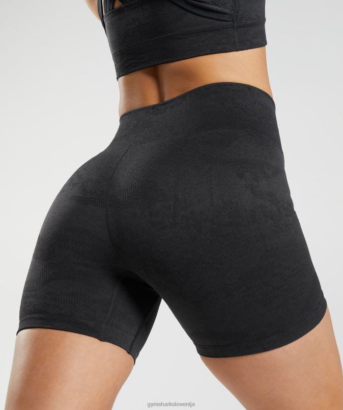 prilagodite maskirne brezšivne kratke hlače ženskeGymshark lava | črna/oniks siva J00L24