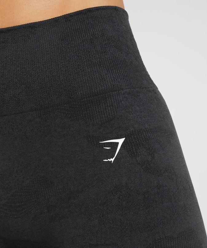 prilagodite maskirne brezšivne kratke hlače ženskeGymshark lava | črna/oniks siva J00L24