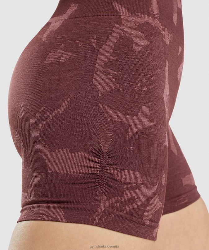 prilagodite maskirne brezšivne kratke hlače ženskeGymshark savana | češnjevo rjava J00L291