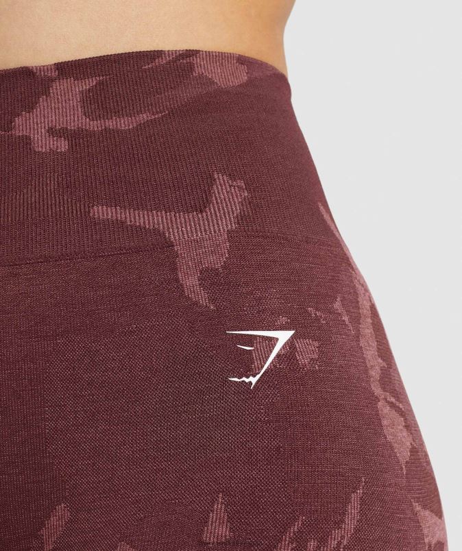 prilagodite maskirne brezšivne kratke hlače ženskeGymshark savana | češnjevo rjava J00L291