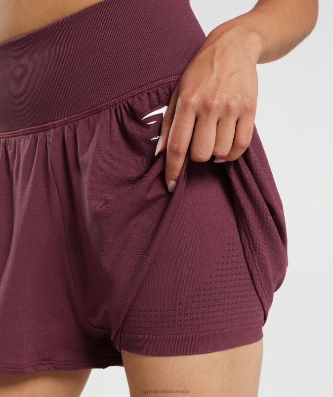 vital brezšivne kratke hlače 2 v 1 2.0 ženskeGymshark pečen kostanjev lapor J00L265