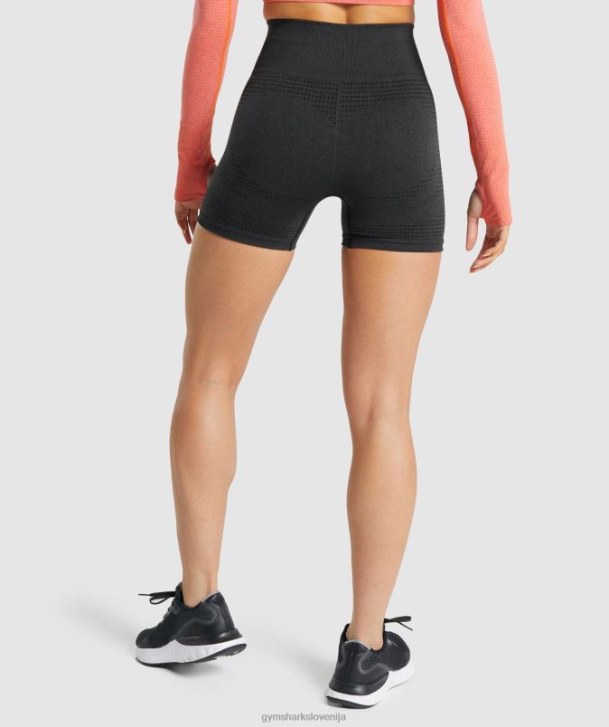 vitalne brezšivne kratke hlače 2.0 ženskeGymshark črni lapor J00L22