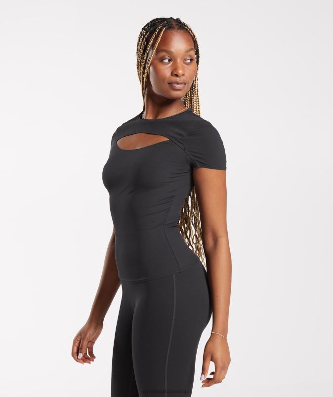 dvigniti vrh ženskeGymshark Črna J00L2424