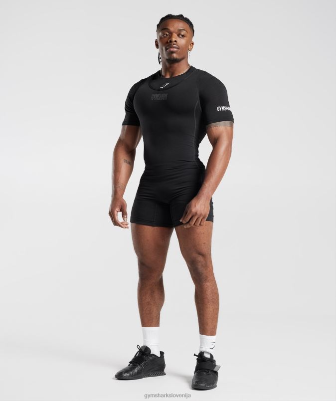 enojna majica s kratkimi rokavi ženskeGymshark Črna J00L2497