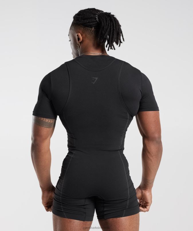 enojna majica s kratkimi rokavi ženskeGymshark Črna J00L2497