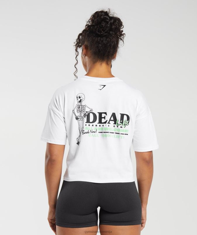 midi majica dead lift ženskeGymshark bela J00L2426