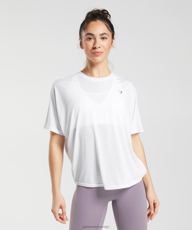 super mehka majica ženskeGymshark bela J00L2437