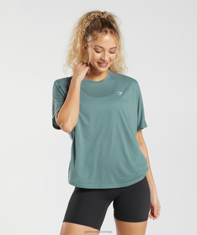 super mehka majica ženskeGymshark grom modra J00L2415