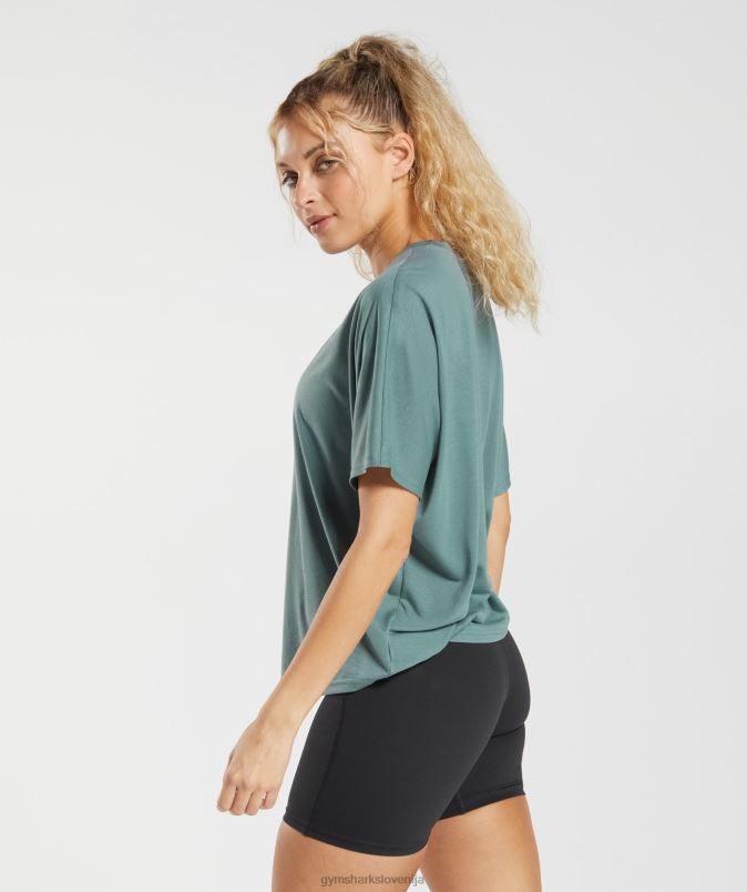 super mehka majica ženskeGymshark grom modra J00L2415