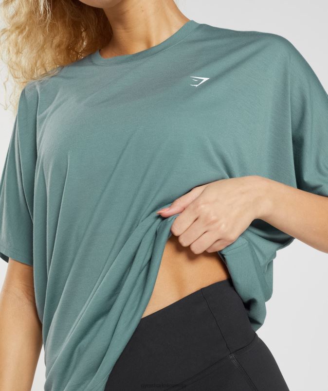 super mehka majica ženskeGymshark grom modra J00L2415