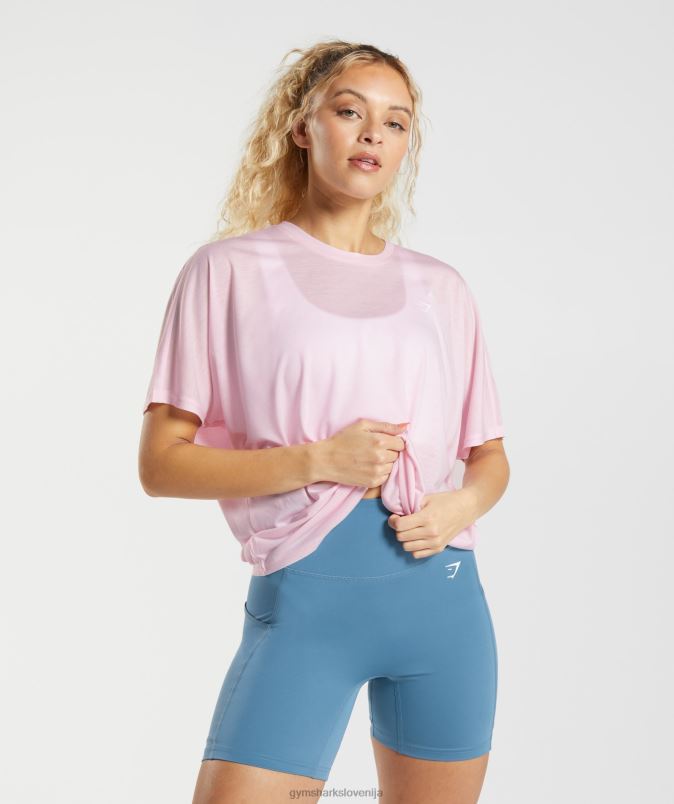 super mehka majica ženskeGymshark kreda roza J00L2425