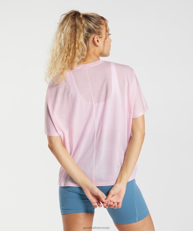 super mehka majica ženskeGymshark kreda roza J00L2425