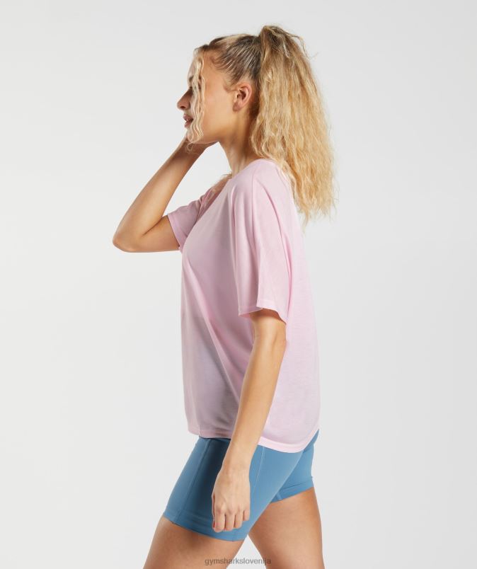super mehka majica ženskeGymshark kreda roza J00L2425