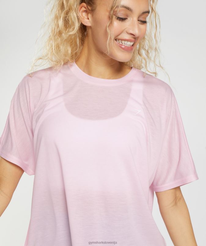 super mehka majica ženskeGymshark kreda roza J00L2425