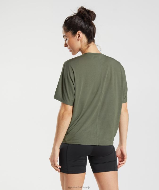 super mehka majica ženskeGymshark prašna oliva J00L2489
