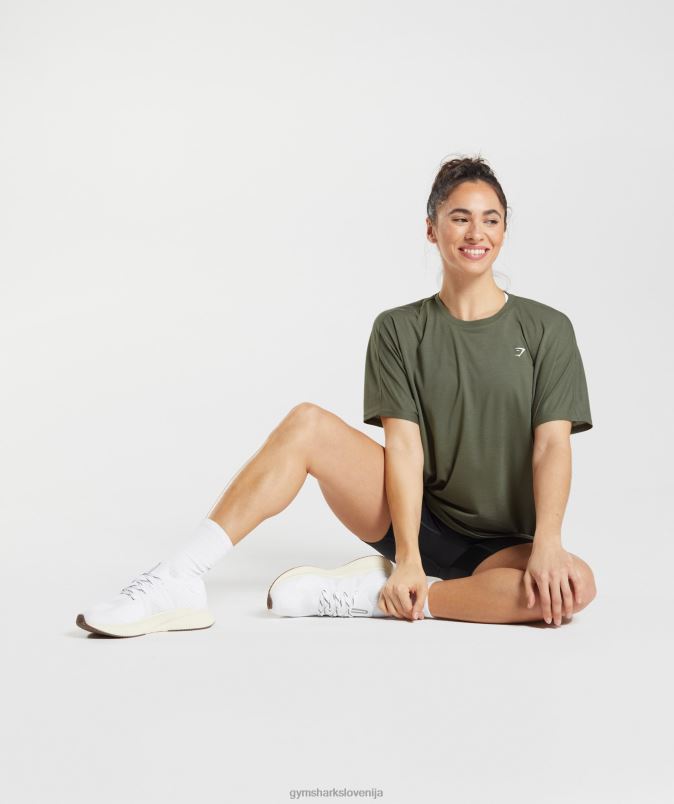 super mehka majica ženskeGymshark prašna oliva J00L2489
