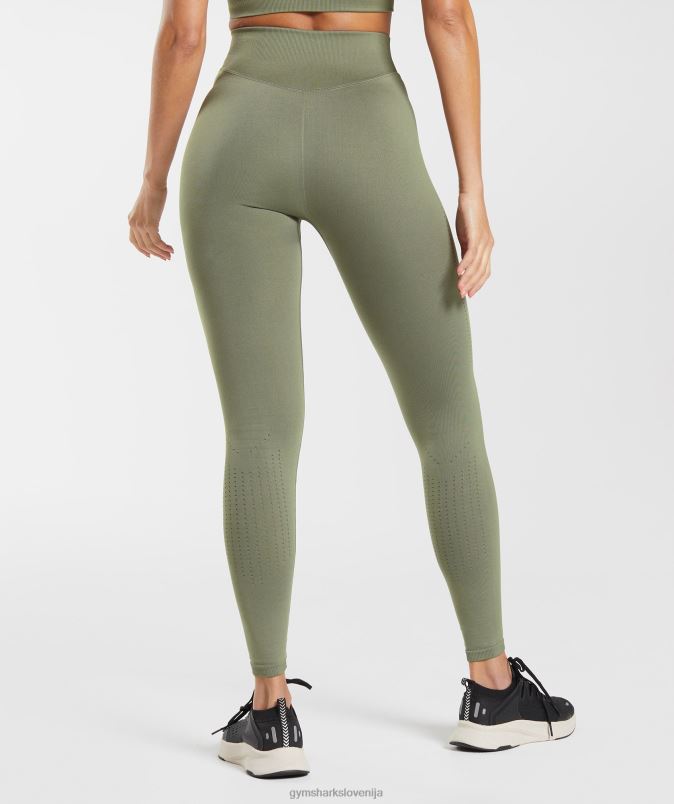 brezšivne pajkice ženskeGymshark prašna oliva J00L2263