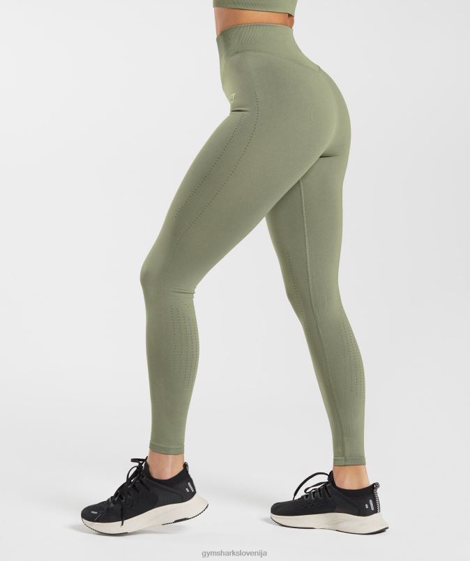brezšivne pajkice ženskeGymshark prašna oliva J00L2263