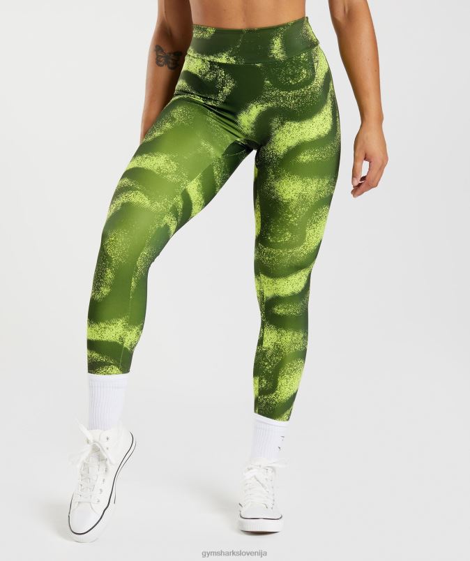 gs power original pajkice ženskeGymshark mah olivni tisk J00L2293