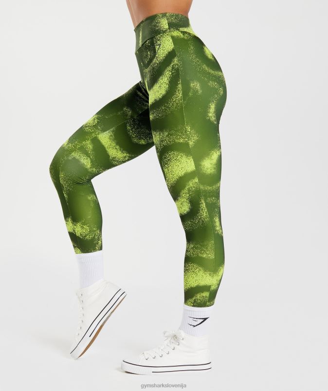 gs power original pajkice ženskeGymshark mah olivni tisk J00L2293