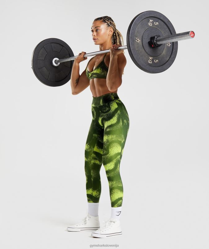 gs power original pajkice ženskeGymshark mah olivni tisk J00L2293