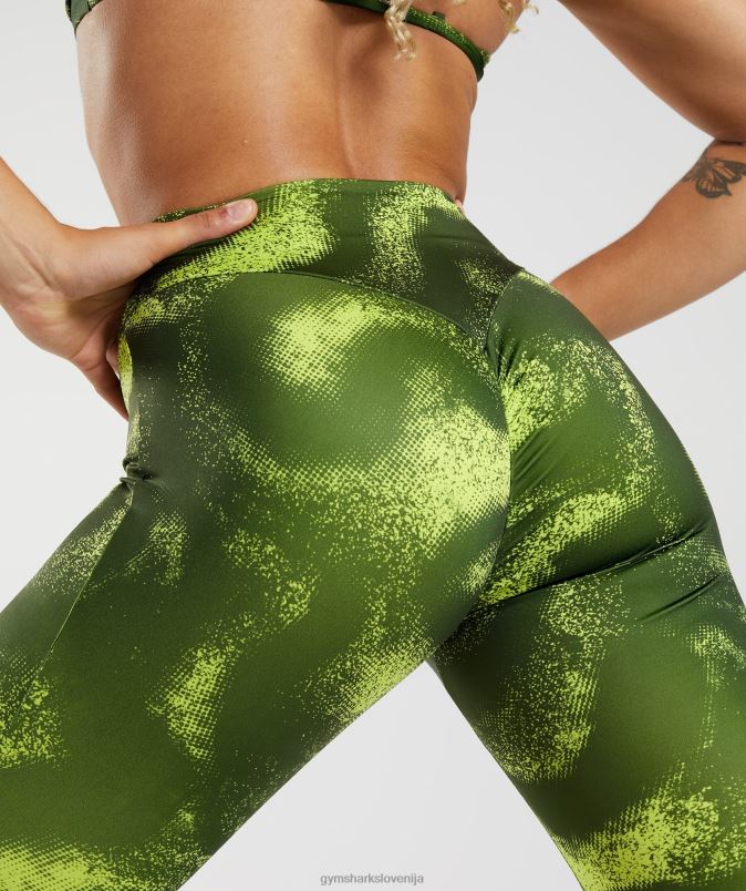 gs power original pajkice ženskeGymshark mah olivni tisk J00L2293
