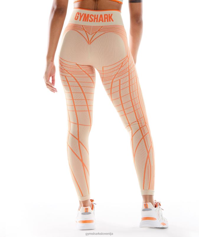 linearne brezšivne pajkice wtflex ženskeGymshark prodnato siva/oranžna/kokosovo bela J00L2324