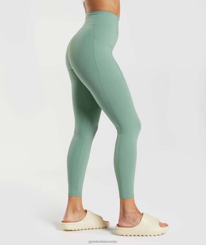pajkice za vsak dan whitney z žepi ženskeGymshark listnato zelena J00L2329