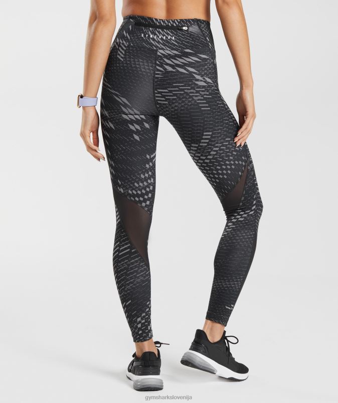 športne tekaške pajkice ženskeGymshark črni tisk J00L2328