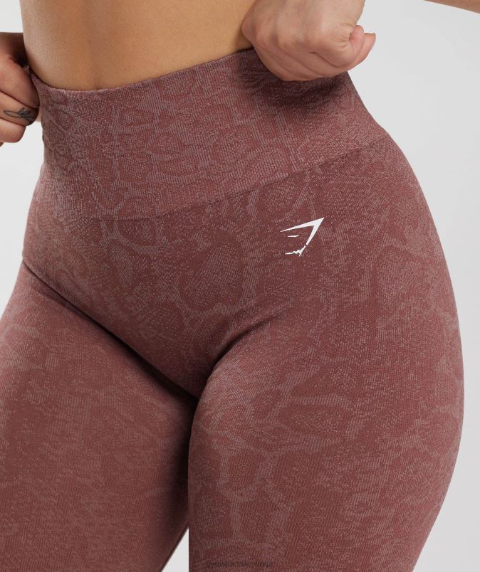 prilagodi živalske brezšivne pajkice ženskeGymshark moderno rdečilo roza/magenta rjava J00L2238