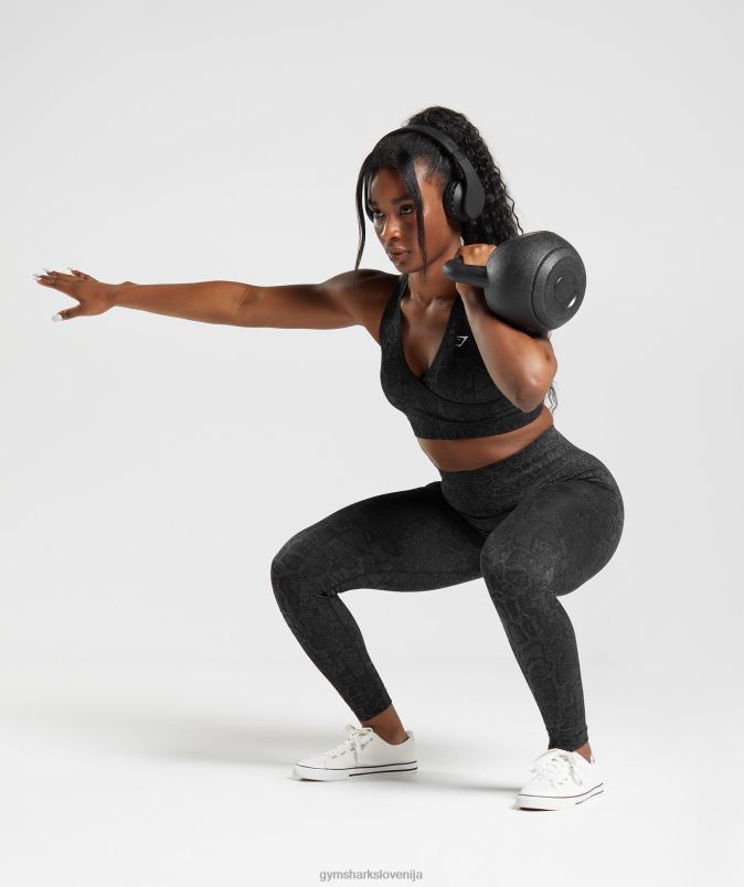prilagodi živalske brezšivne pajkice ženskeGymshark urbano siva/črna J00L2259