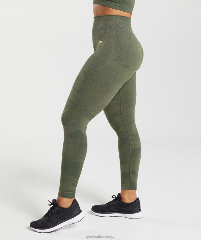 prilagodite maskirne brezšivne pajkice ženskeGymshark moss olive / jedro olive J00L2244