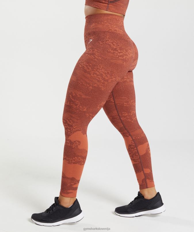 prilagodite maskirne brezšivne pajkice ženskeGymshark nevihtno rdeča/češnjevo rjava J00L2305