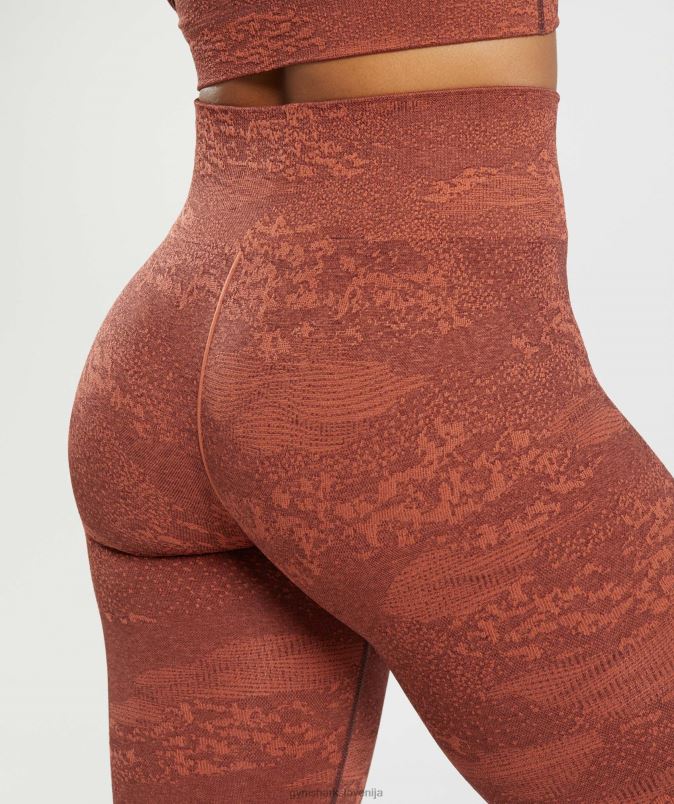 prilagodite maskirne brezšivne pajkice ženskeGymshark nevihtno rdeča/češnjevo rjava J00L2305