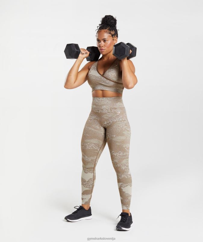prilagodite maskirne brezšivne pajkice ženskeGymshark prodnato siva/soul rjava J00L2325