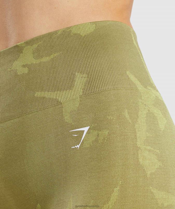 prilagodite maskirne brezšivne pajkice ženskeGymshark savana | grifon zelena J00L2247