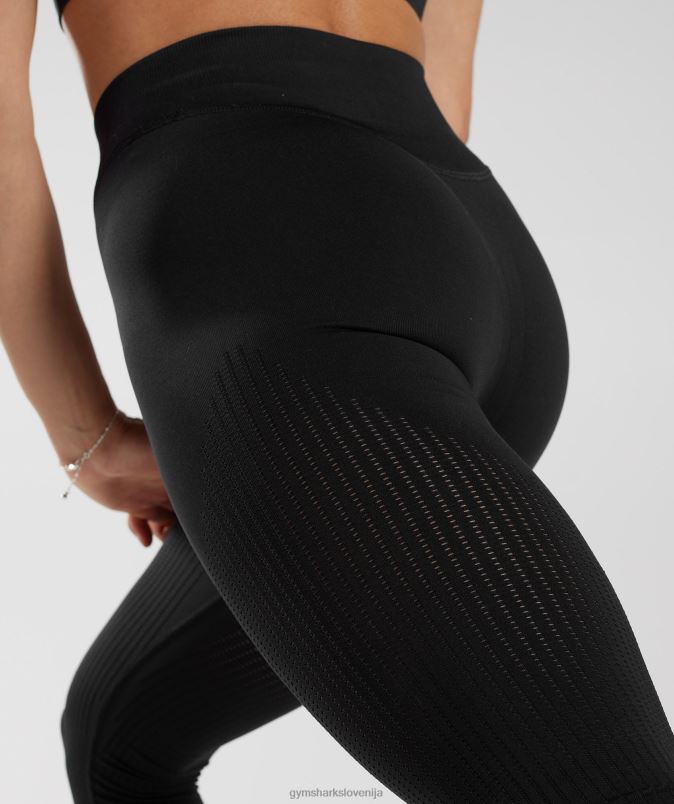 znojne brezšivne mrežaste pajkice ženskeGymshark Črna J00L2243