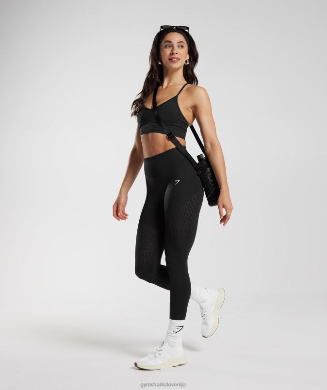 znojne brezšivne mrežaste pajkice ženskeGymshark Črna J00L2243