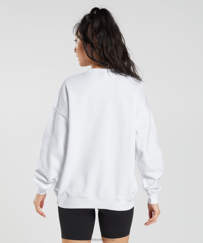 aktivirana grafična majica ženskeGymshark bela J00L2407