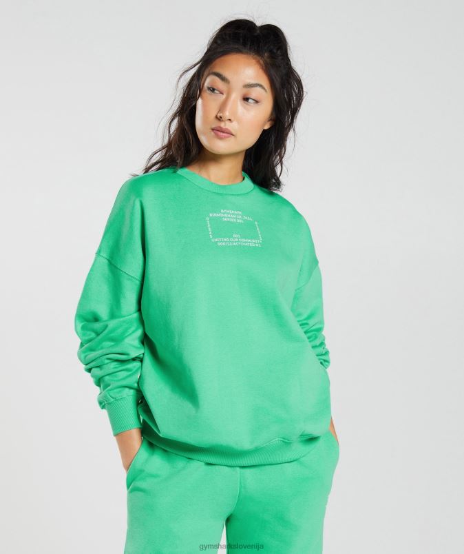 aktivirana grafična majica ženskeGymshark tropsko zelena J00L2390