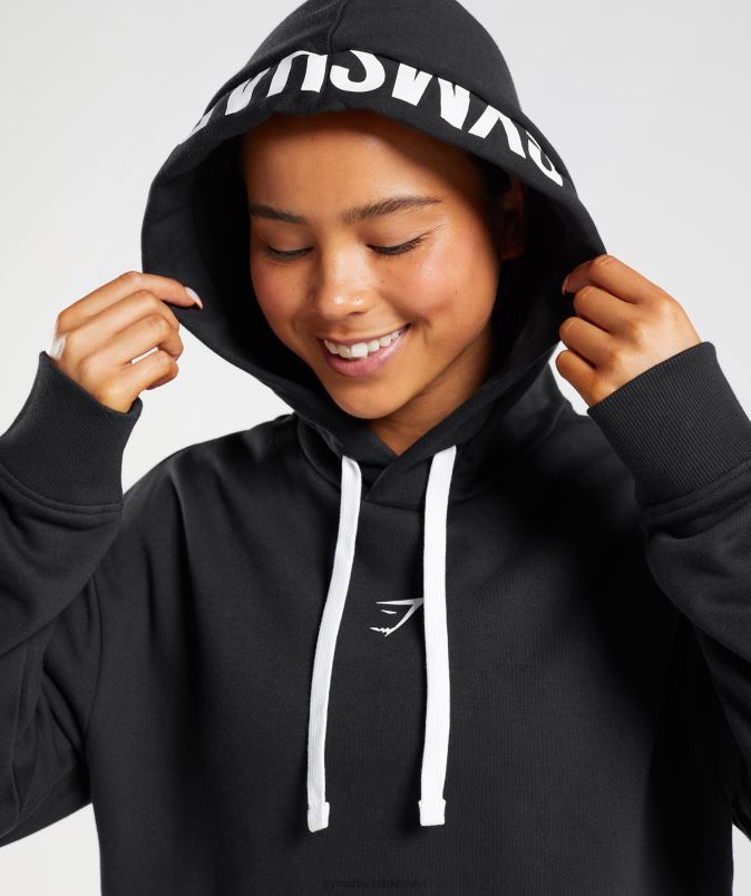 fraction pulover s kapuco ženskeGymshark črnobela J00L2386