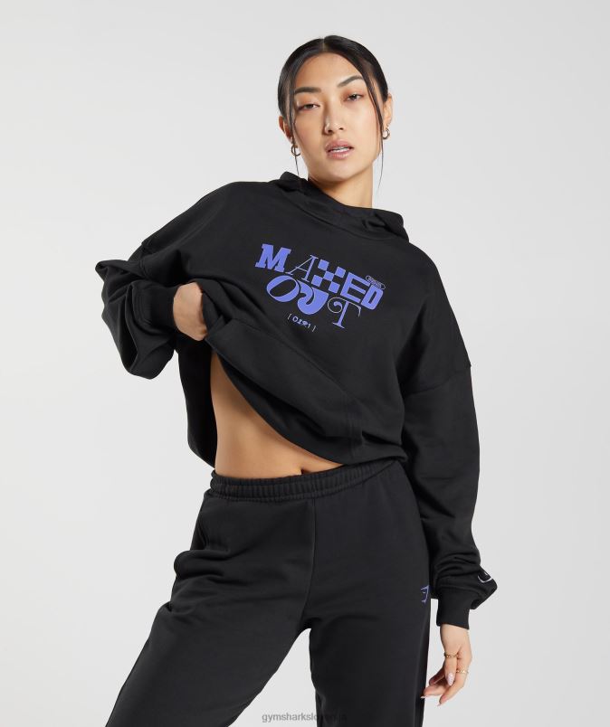 maksimalen pulover s kapuco ženskeGymshark Črna J00L2355