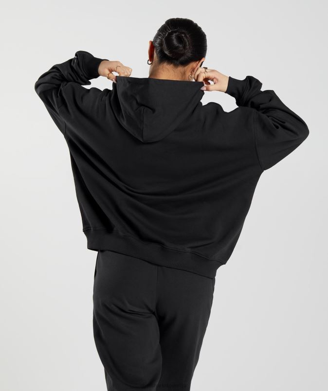 maksimalen pulover s kapuco ženskeGymshark Črna J00L2355