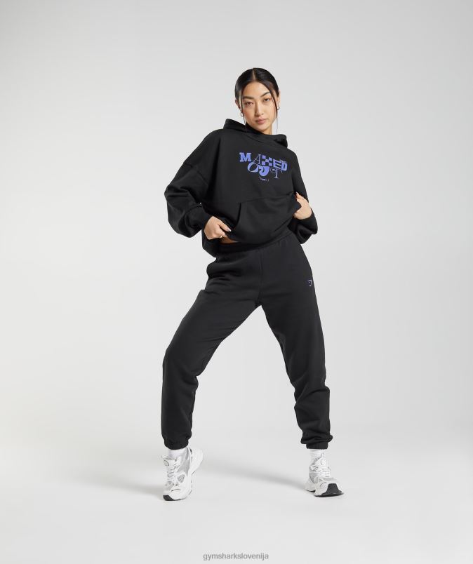 maksimalen pulover s kapuco ženskeGymshark Črna J00L2355